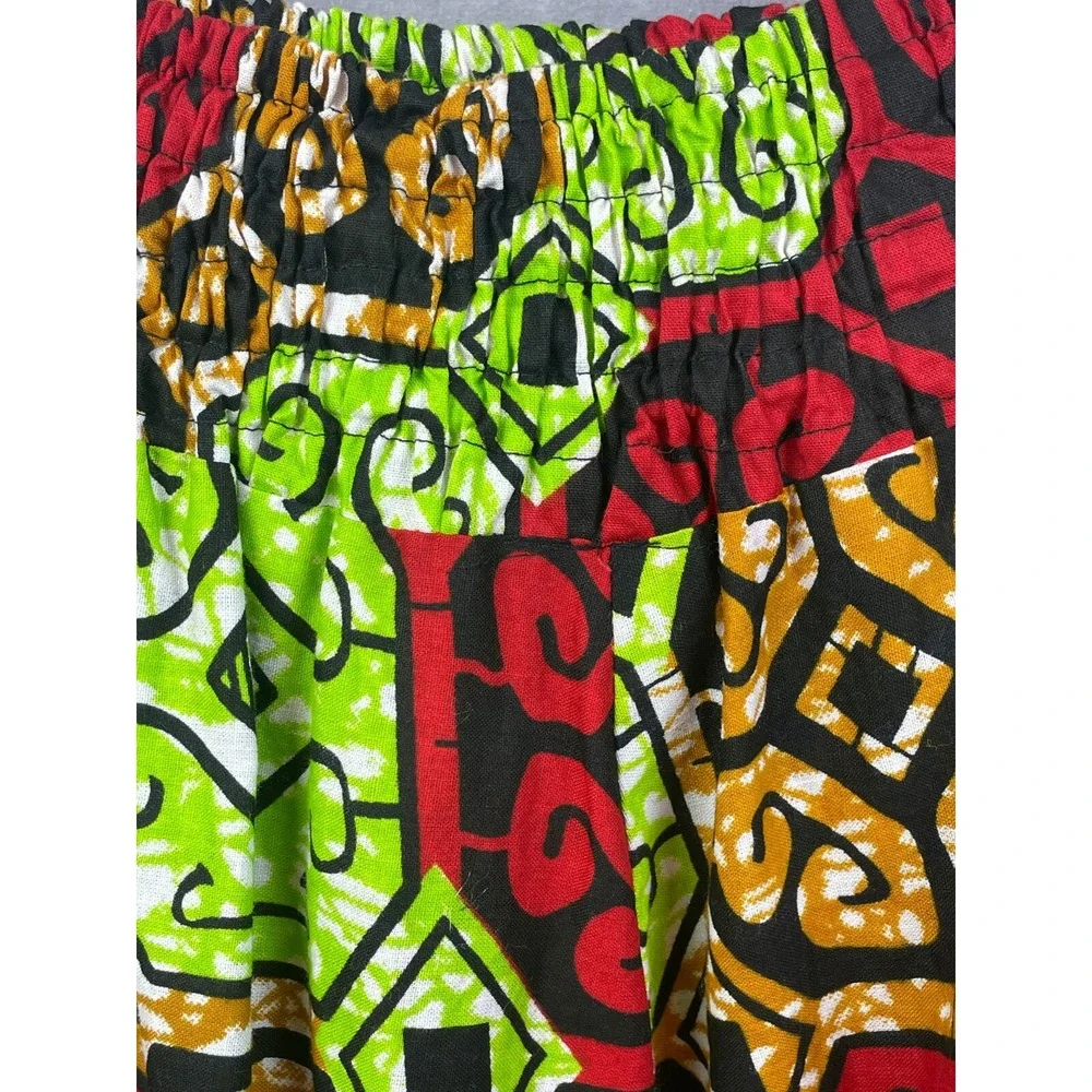 Rainbow Brand Skirt‎ Womens OS Maxi Pockets Tie Waist Full Cotton VTG Retro EUC
